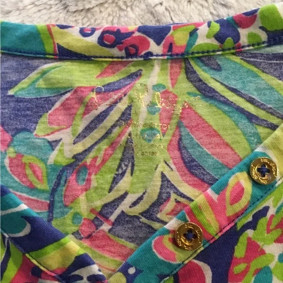 Lilly Pulitzer Blue and Green Mini Dress - Picture 9 of 9